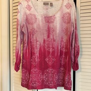 Chico’s Ombré Scroll Design Top